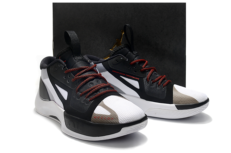 Jordan Separate PF Black White Shoes - Click Image to Close